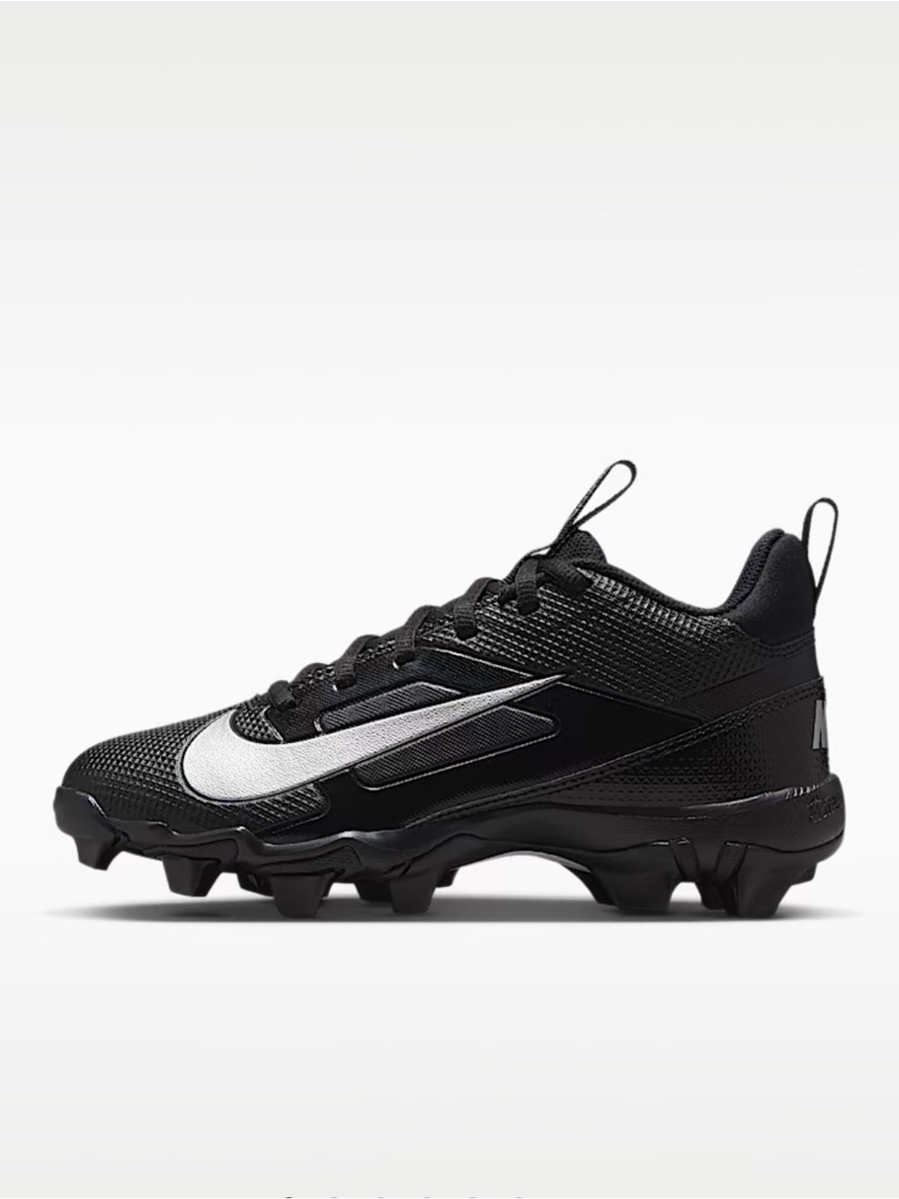 Nike Kids Black and Silver Cleats